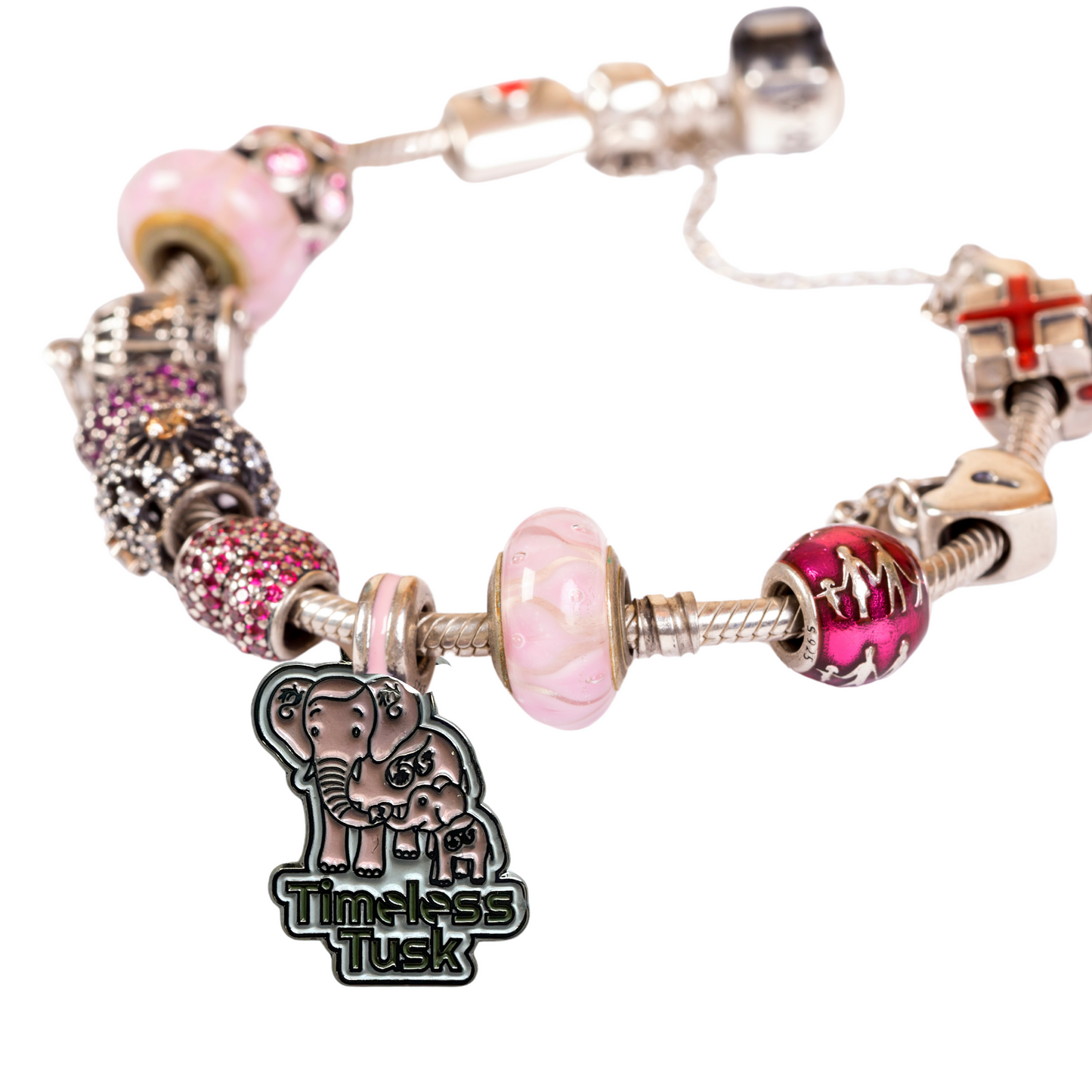 Timeless Tusk Elephant Charm for conservation message