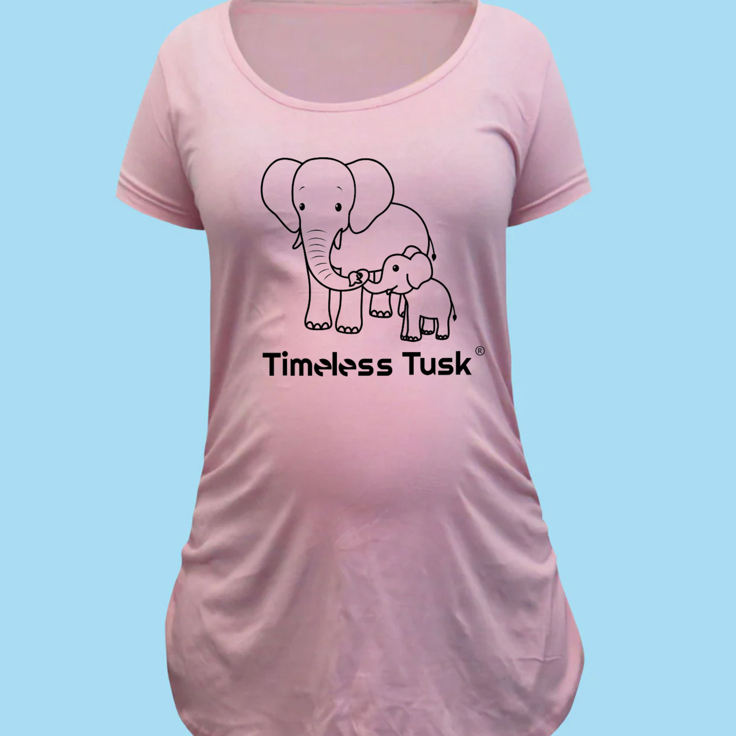 maternity tees for women supporting elephant conservation