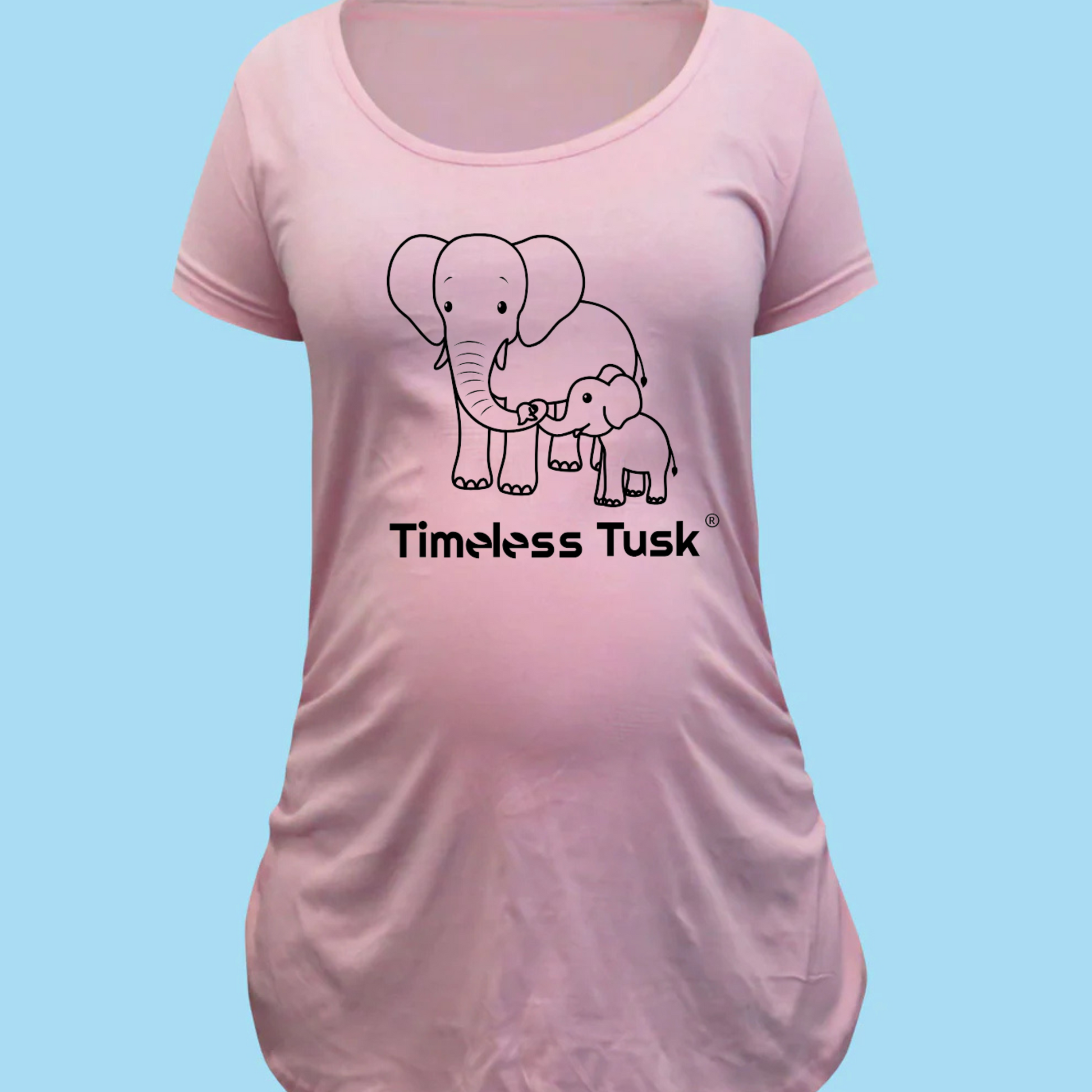 maternity tees for women supporting elephant conservation